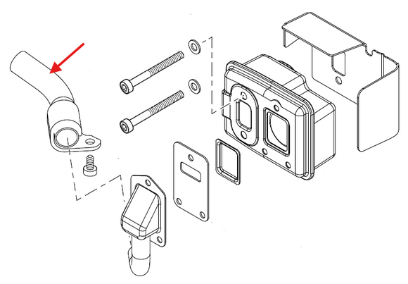 Echo HCS-2810, HCS-3810, HT232, HT235 Guide, Exhaust New Oem A313001730