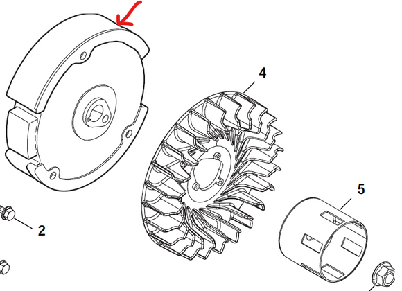 Echo PW-3100 Flywheel New Oem YH461000080