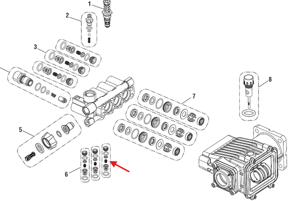 Echo PW-3600 Outlet Valve Kit New Oem YH482000360