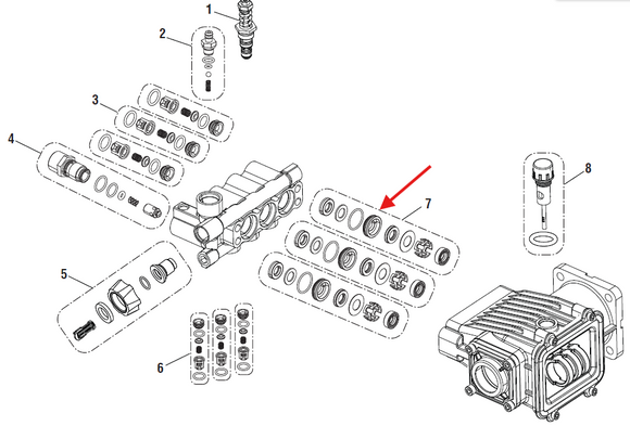 Echo PW-3600 Pressure Seal Kit New Oem YH482000370
