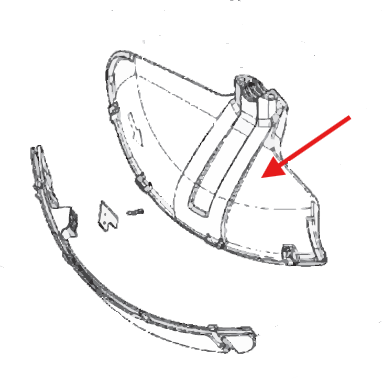 Makita GRU05 80V max (40V max X2) XGT Brushless Cordless Brush Cutter Protector 480 New OEM 459147-1