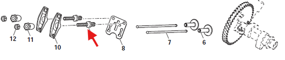 Echo PW-3100 Bolt, Rocker Shaft New Oem YH458000190