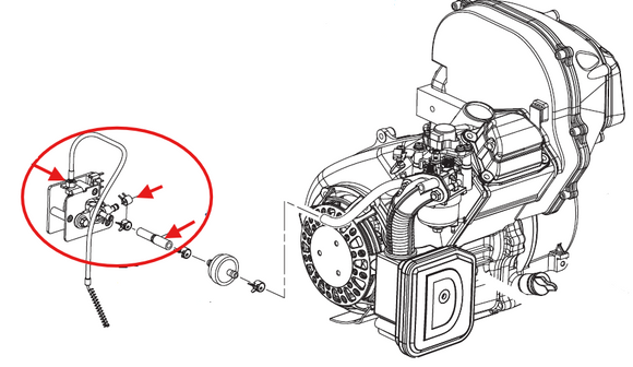 Echo EGi-2300 Engine Start/Stop Mechanism Assembly New Oem YH470000290