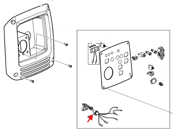 Echo EGi-1200 +Harness, Control Panel Wiring New Oem YH601000000