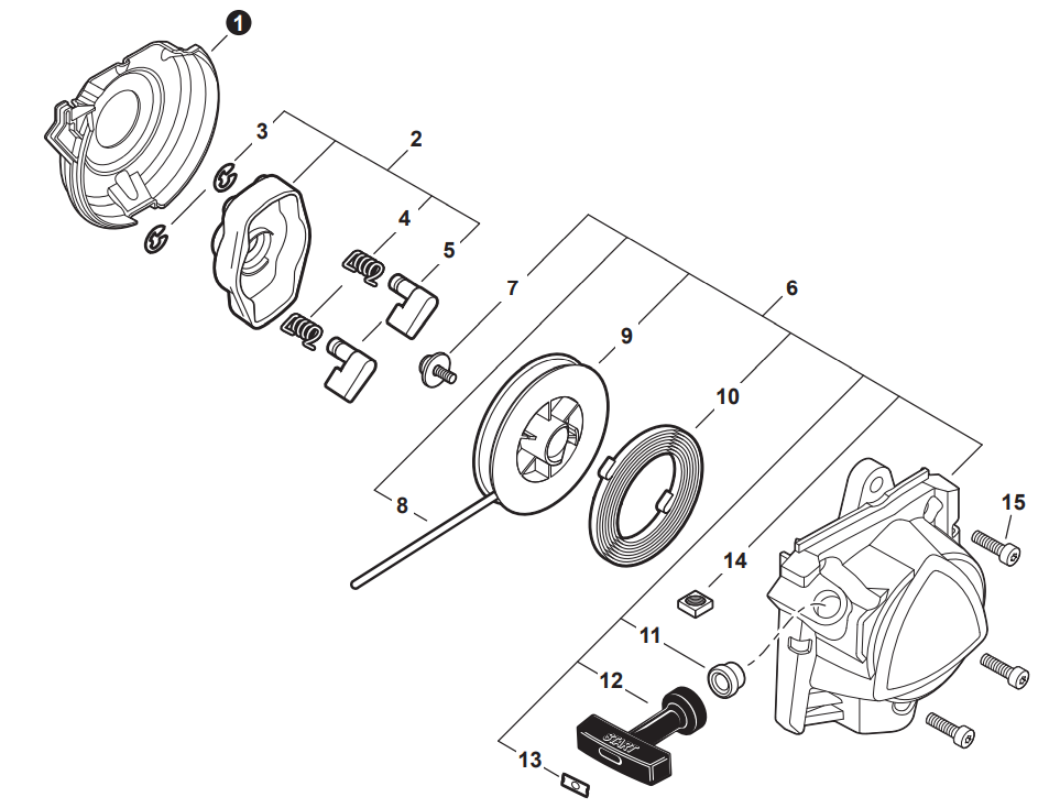 Echo SHC-2620 +Spring, Recoil (Fig No. 10) New Oem 17722040630