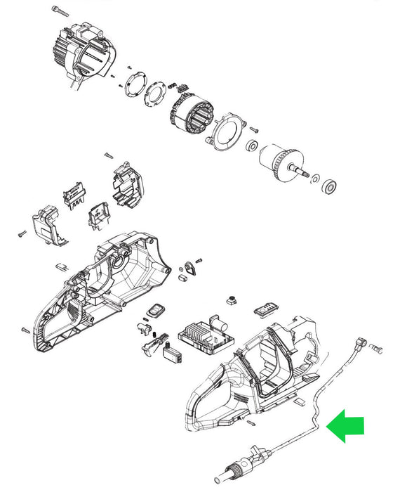 Makita XEC01 36V (18V X2) LXT Power Cutter/Concrete Saw Hose Assembly New OEM 127491-1