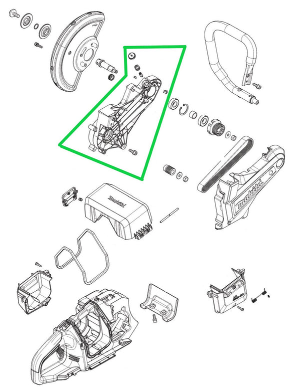 Makita XEC01 36V (18V X2) LXT Power Cutter/Concrete Saw Cutting Device Assembly New OEM 136250-2