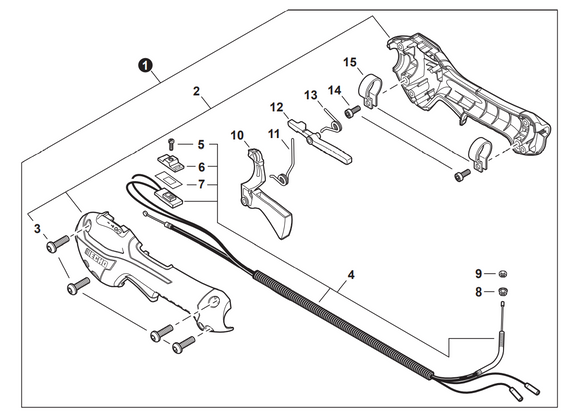 Echo HCA-2620, PAS-620, PE-2620, PPF-2620, PPT-2620SHC-2620, SRM-2620, Cable Assembly, Control (Fig No. 4) New Oem P100002240