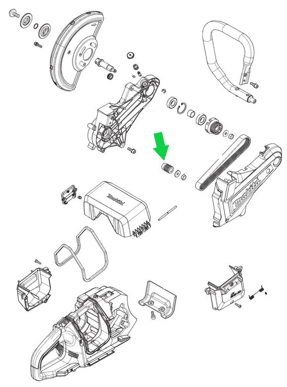 Makita XEC01 36V (18V X2) LXT Power Cutter/Concrete Saw V Pulley 7-20.5 New OEM 222198-5