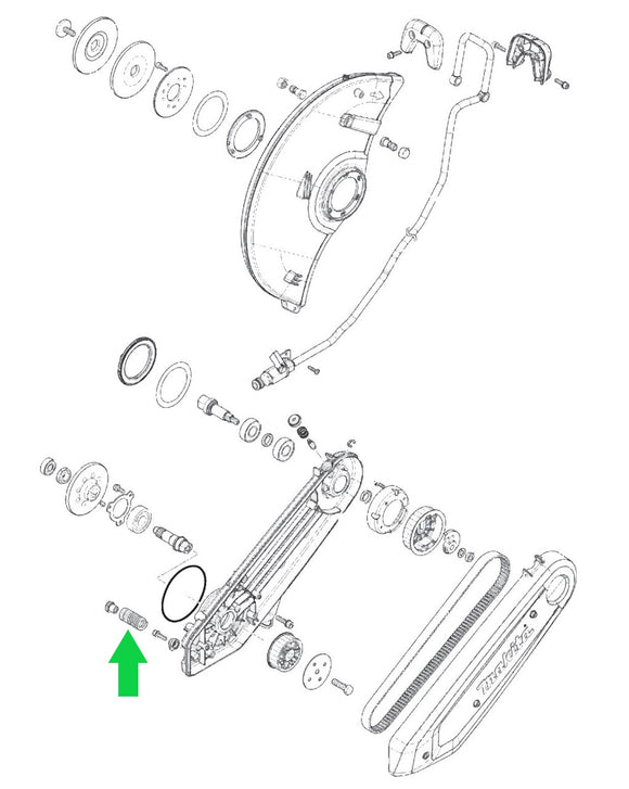 Makita GEC01 80V max (40V max X2) XGT Power Cutter/Concrete Saw Compression Spring 13 (2) New OEM 232729-2