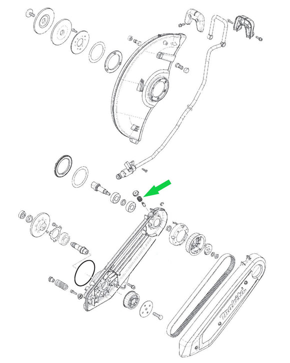 Makita GEC01 80V max (40V max X2) XGT Power Cutter/Concrete Saw Compression Spring New OEM 233089-5