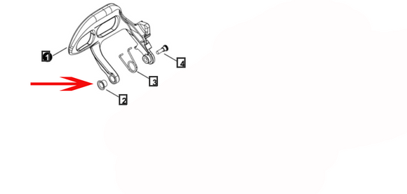 Echo CS-2511T, CS-2511P, CS-2511PN, CS-2511TN Brake Handle Collar 10 New OEM V356000780
