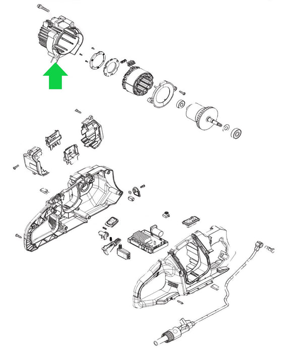 Makita XEC01 36V (18V X2) LXT Power Cutter/Concrete Saw Motor Housing New OEM 412277-9