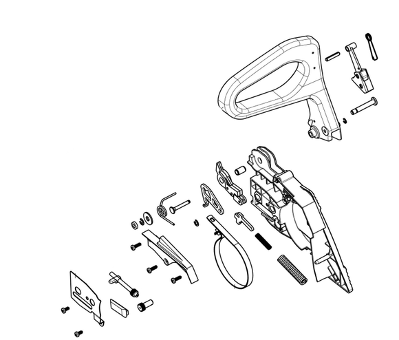 Efco MTH-5100, MTH-5600 Chainsaw Clutch Cover and Brake Assembly New OEM 50312037R