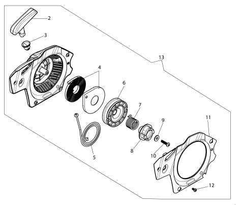 Efco MTH 4000 Chainsaw Starter  Assembly (Fig 13) New OEM 50332030R