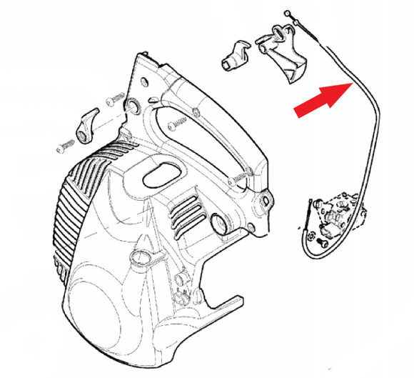Efco SA 3000 Throttle Cable New Oem 56550024R
