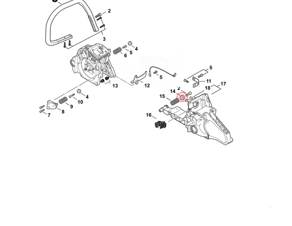 Echo Cs 590 Timber Wolf, Cs-600, Cs-600P, Cs-620P, Cs 620 Pw, Cs-550P, Spring Holder New Oem  V456000101
