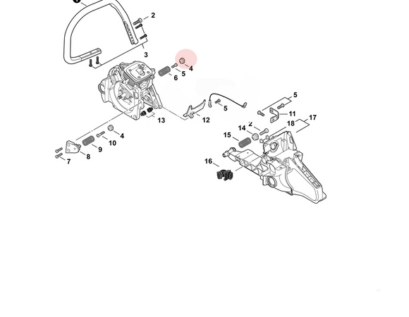 Echo Cs 590 Timber Wolf, Cs-600, Cs-600P, Cs-620P, Cs 620 Pw, Cs-550P, Spring Holder New Oem  V456000080