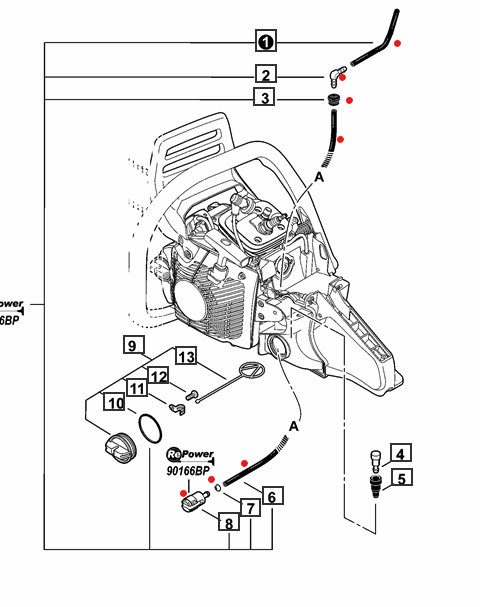 Echo Cs-590 Timber Wolf, Cs-600P, Cs-620P Fuel Line Kit New Oem