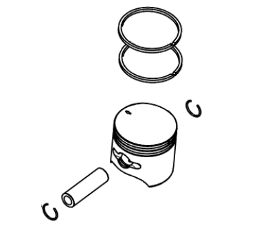 Efco DS 2200, 2400, TG-2800XP Piston Assembly New Oem 61370252A
