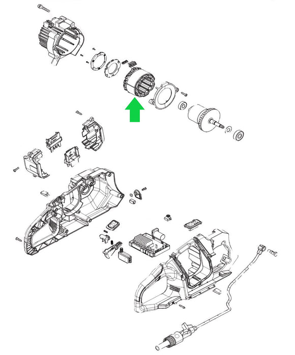 Makita XEC01 36V (18V X2) LXT Power Cutter/Concrete Saw Stator New OEM 629492-0