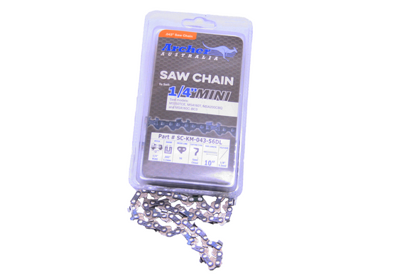 10" Archer 56 Drive Links Semi Chisel Chain Semi Chisel Chain Loop 1/4 x .043 56 dl Fits Stihl Battery Chainsaw Msa 120 C-b, 140 C-b, 160 C-b, 160T,