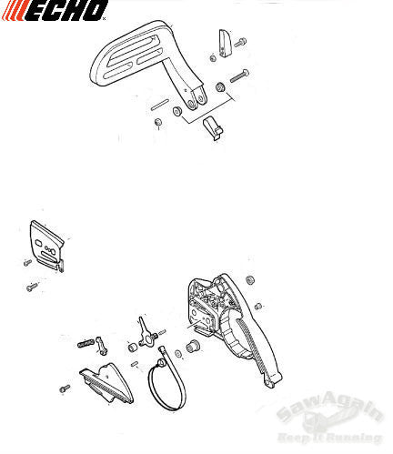 Echo Cs-440, Cs-4400, Cs-510 Cs-520 Chain Brake and Clutch Cover Assembly New Oem 43310039039 Replaces 43310039032, 43310039031, 43310039036, 43310039033, 43310039034, 43310039030, 43310039038 And 43310039037