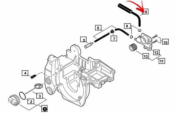 Echo Oil  Cs-370, 400 Oil Delivery Pipe Line New Oem 43721039931