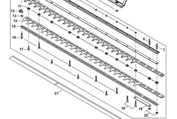 Echo HCS-3810 Blade - Lower - 37.6" (Fig 14) New Oem X412000840