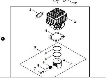 Echo CSG-7410 Concrete Saw Cylinder Gasket (Fig 4) New OEM V100000580