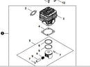 Echo CSG-7410 Concrete Saw Cylinder Gasket (Fig 4) New OEM V100000580-2