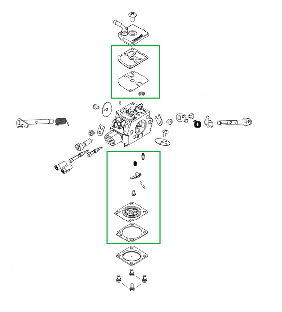 Echo CS-4910, 4920 Carburetor Repair Kit New OEM P021054300
