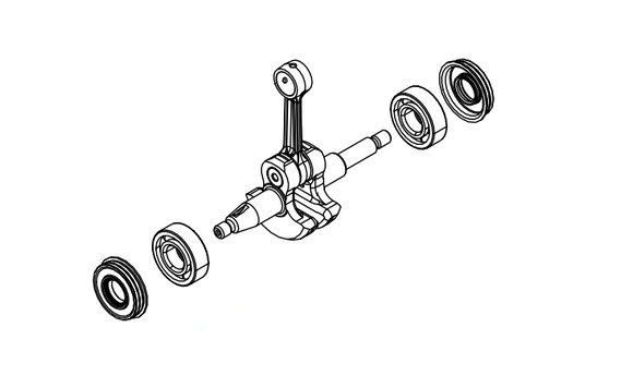 Echo CS-4920 Crankshaft Assy New OEM P100012510