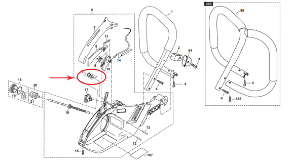 Dolmar Ps-630, 6400, 7300, 7310, 7900, 7910, Makita Dcs 6401, Ea7300, Ea7900 Tank Air Valve Vent new oem 957114061