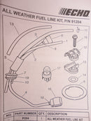 Echo Pb 760 LNH, Pb 760LNT, Pb-770H, Pb-770T All Weather Fuel Line Kit 91204-2