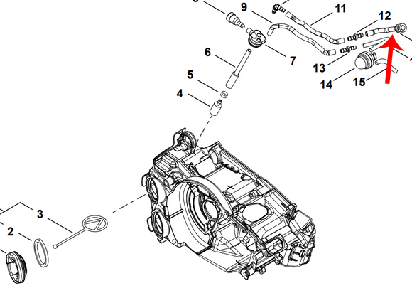 Echo CS-2511T, Fuel Pipe, New Oem V470002272