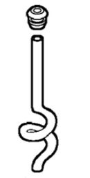 Echo Cs-370, Cs-400 Fuel Pipe With Grommet New Oem 13200700760-2