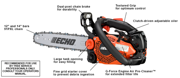 Echo Cs-2511T 12'' Chainsaw New 1/4" Custom Setup