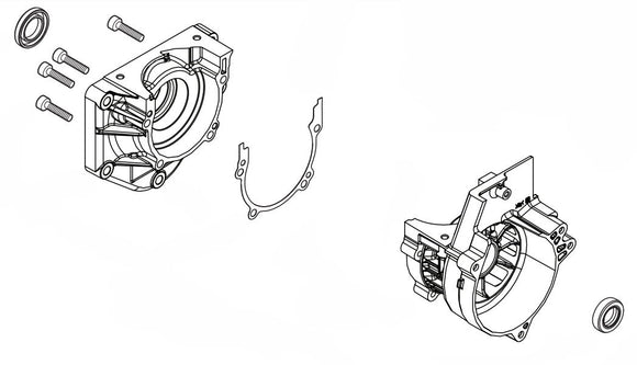 Echo PB-8010H, PB-8010T, PB-9010H, PB-9010T Shindaiwa EB-810, EB-810RT, EB-910, EB-910RT  Crankcase Set, NEW OEM P100006311, Replaces  P100006310