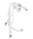 Echo PB 9010H, 9010T Backpack Blower Harness Strap Left P021053640-2