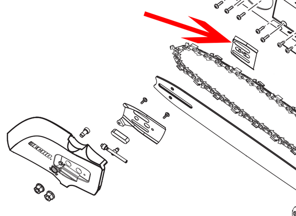 Echo CCS-58V Battery Chainsaw Guide Plate Bar New Oem 635335003