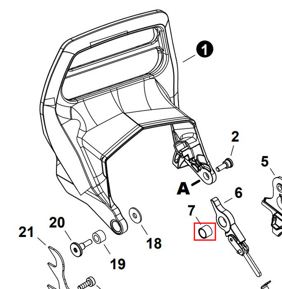 Echo CS-550P, 590, 600, 600P, 620P, 620PW, 7310P, 7310PW, Shindaiwa 591, 600sx Spacer 12x10xT: 1.0 (Fig. 7) New Oem V356000470