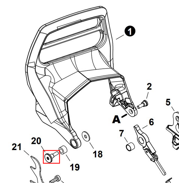 Echo CS-7310P, 7310PW Bolt 5 (Fig. 20) New Oem V203002450