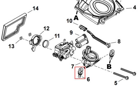 Echo CS-7310P, 7310PW Cushion (Fig. 6) New Oem V420005620