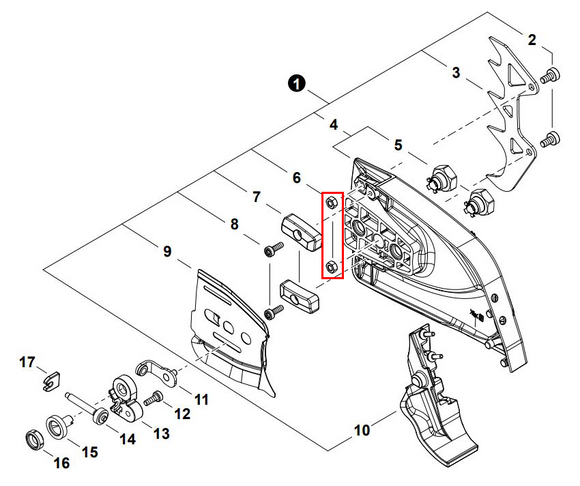 Echo Lock Nut M5 (Fig. 6) New Oem 90056000005