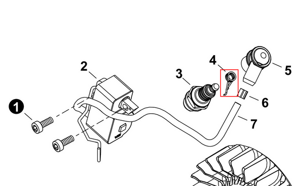 Echo CS-7310P, 7310PW Spark Plug Terminal (Fig. 4) New Oem A426000050