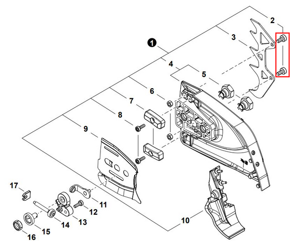 Echo Torx Bolts 5x10 (Fig. 2) New Oem V805000130