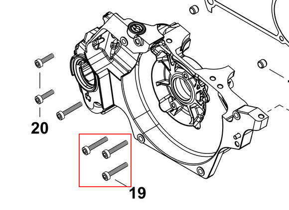 Echo CS-7310P, 7310PW PB-8010, 9010, Shindaiwa EB810, EB910 5Ã—35 Bolt (Fig. 19), Torx New Oem V805000290