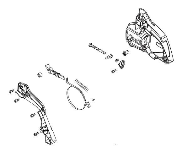 Echo Cs 4510, CS-4920 Clutch Cover with Chain Brake Assy, New Oem P100004653, P100004652, P100004651