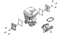 Echo Cs 4510, Cylinder, New Oem P100004570-2